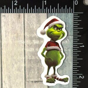 🌀10/$10🌀 Mean One Grinch Christmas Reusable Waterproof Vinyl Sticker